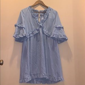 Light Blue Smock Dress